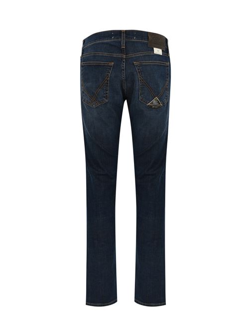 Pantalone Cult Weared Dark in denim blu scuro Roy Roger's | RRU025D0212529C0999